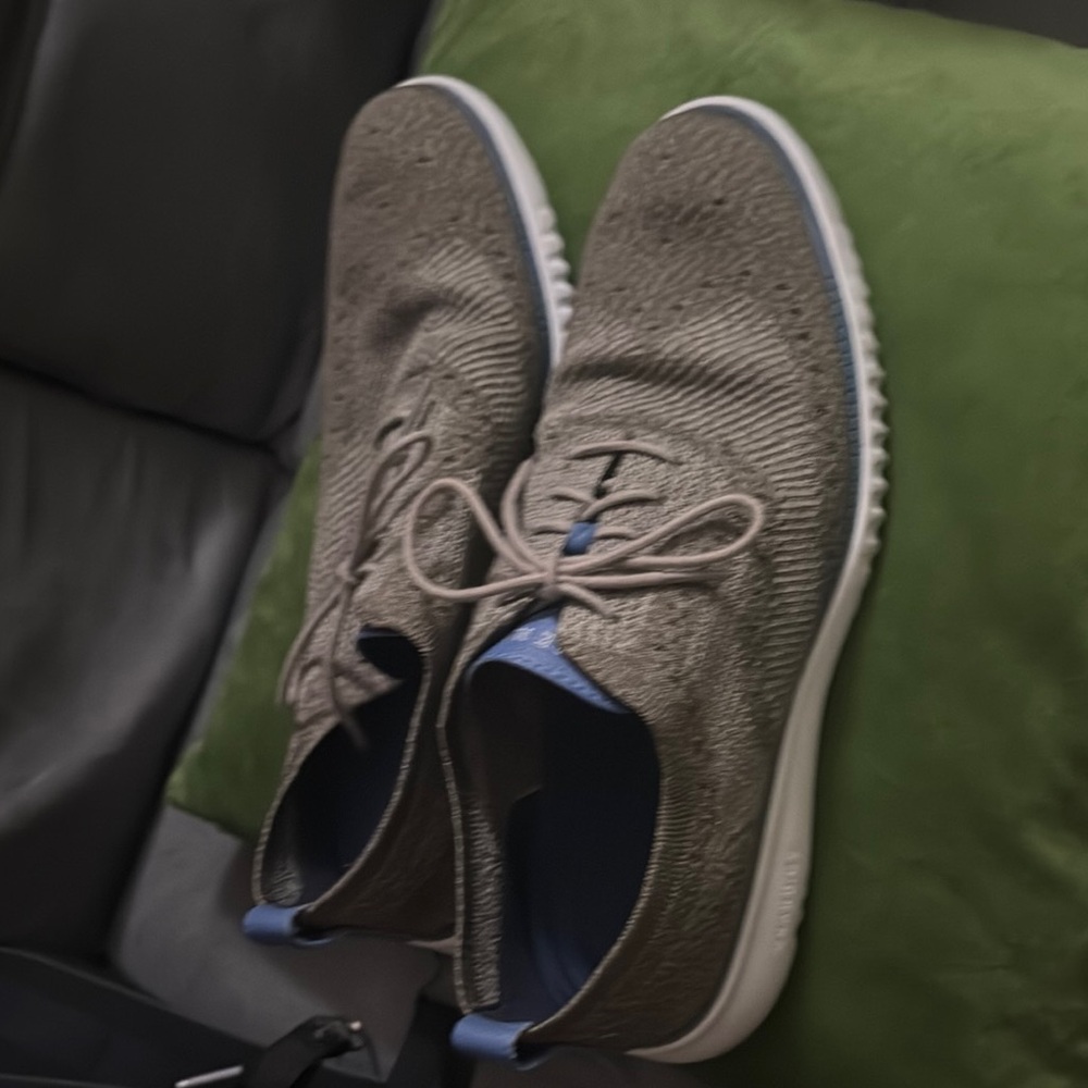 Cole Haan Shoes Mens 11 M ZeroGrand Stitchlite Wingtip Oxford Sneakers Grey